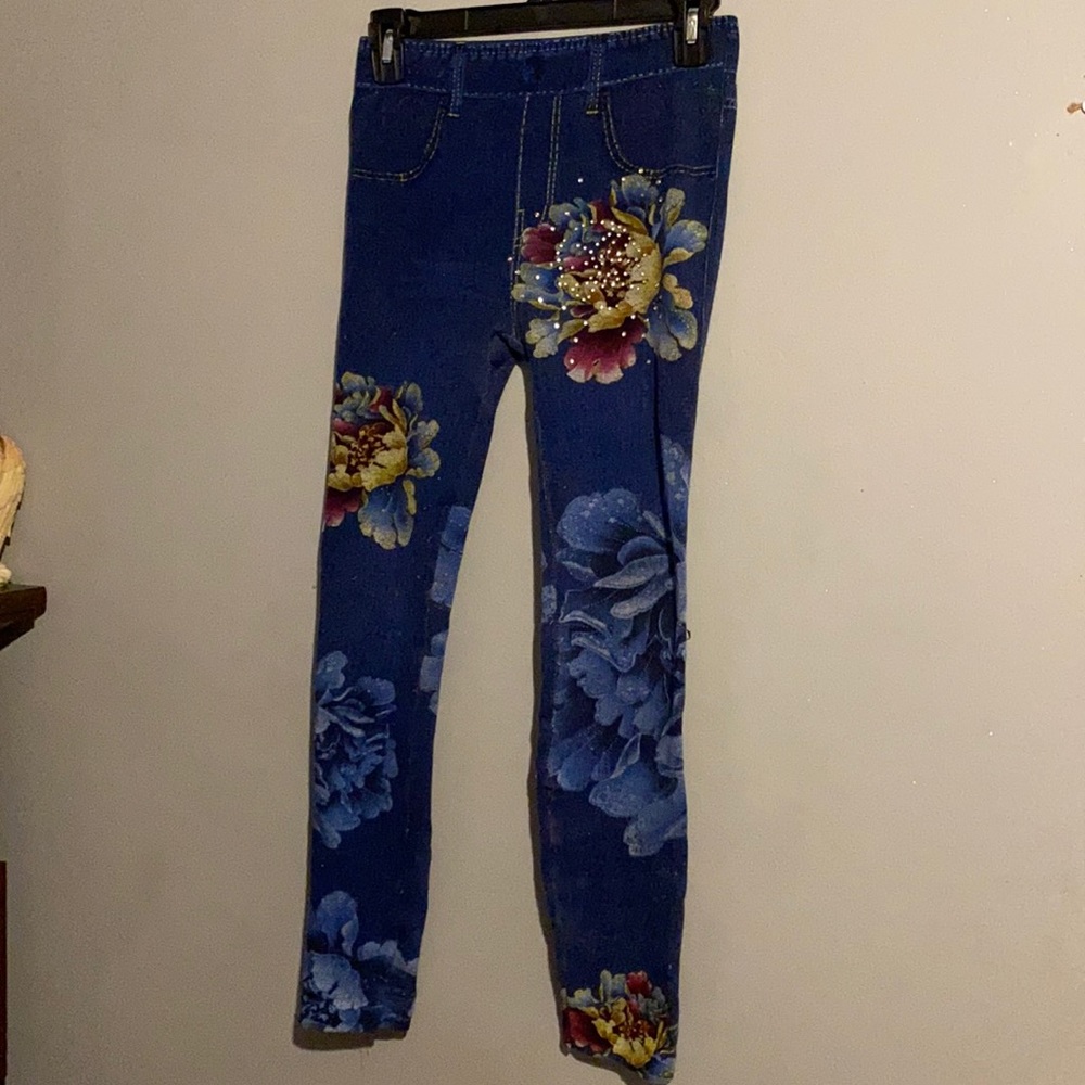 Flowered jeggings